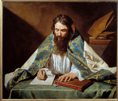 Portrait of Saint Ambrose by Matthias (c.1600 p.1650) Stomer