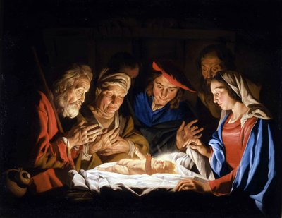 The Adoration of the Christ Child by Matthias (c.1600 p.1650) Stomer