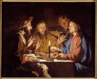The Disciples of Emmaus by Matthias (c.1600 p.1650) Stomer