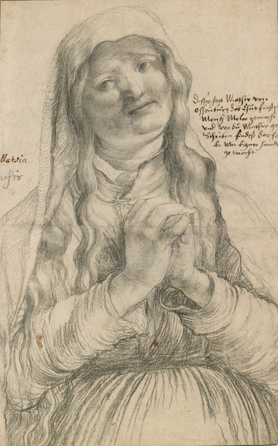 An Elderly Woman with Clasped Hands by Matthias Gruenewald