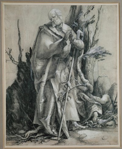 Saint with Staff by Matthias Gruenewald