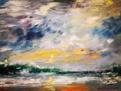 Dramatic Ocean Sunset by Matthys Moss