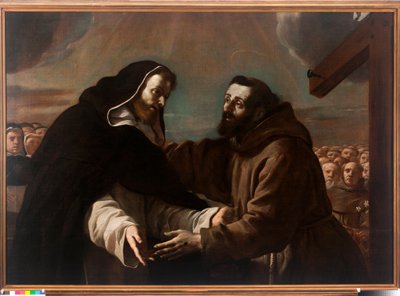 The Meeting of St Dominic and St Francis of Assisi by Mattia Preti