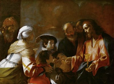 Christ Blessing the Children Let the little children come to me, c. 1635 by Mattia Preti