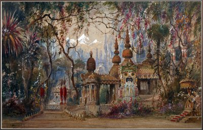 Stage Design for the Opera Ruslan and Lyudmila by M. Glinka by Matvey Andreyevich Shishkov