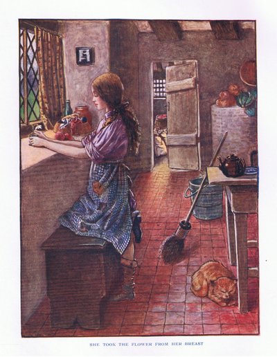 She took the flower from her breast (illustration from Lady Ann