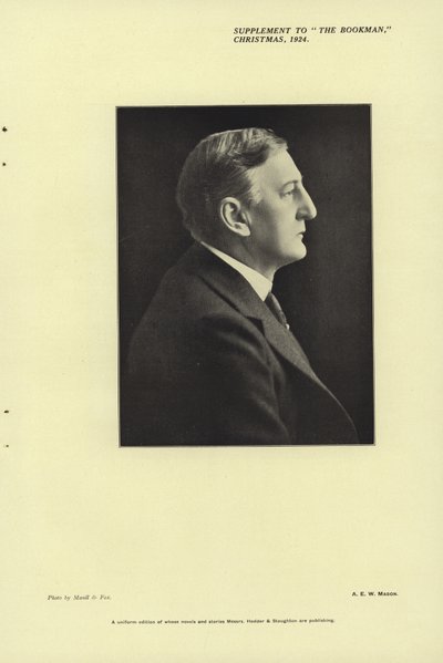 Portrait of A E W Mason by Maull and Fox
