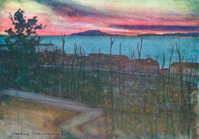 Ischia from Castellamare, Sunset by Maurice (after) Greiffenhagen