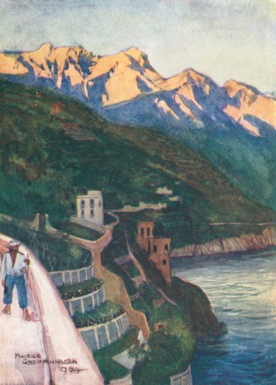 Minori at Sunset by Maurice (after) Greiffenhagen