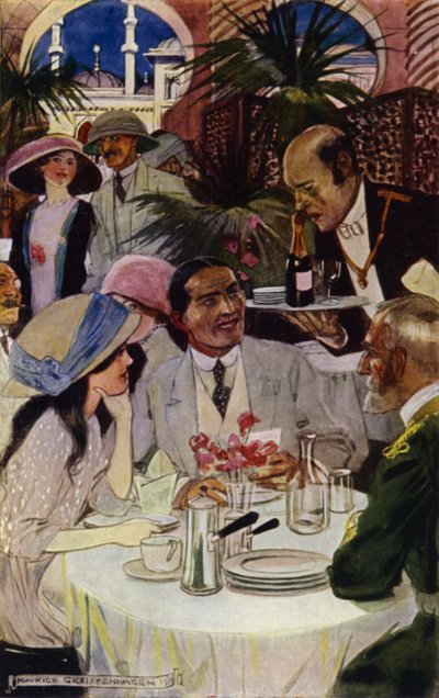 Visit to Baghdad: At the Restaurant by Maurice (after) Greiffenhagen