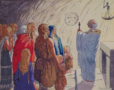 Religious conversion of the Gauls by Maurice Berty