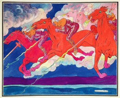 The Legions of Attila Descending from Heaven by Maurice Berty