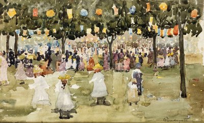 Central Park, New York City, July 4th by Maurice Brazil Prendergast