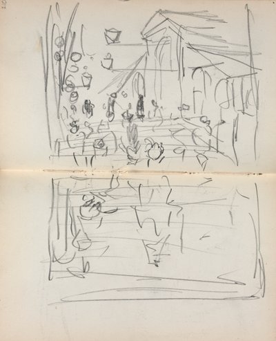 Italian Sketchbook: Bridge with Figures by Maurice Brazil Prendergast