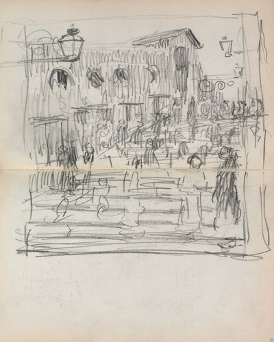 Italian Sketchbook: Bridge with Figures by Maurice Brazil Prendergast