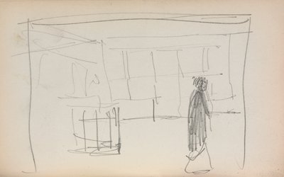 Italian Sketchbook: Figure in an interior page 175, 1898-1899 by Maurice Brazil Prendergast