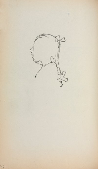Italian Sketchbook: Head of a Girl in Profile by Maurice Brazil Prendergast