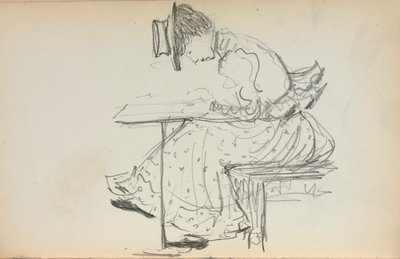 Italian Sketchbook: Seated Woman page 107 by Maurice Brazil Prendergast