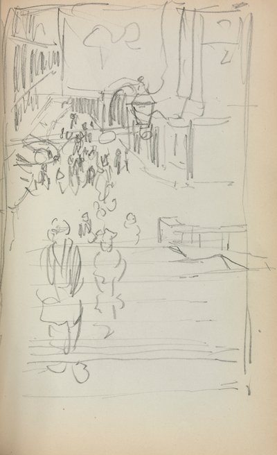 Italian Sketchbook: Stairs with Figures Page 165, 1898-1899 by Maurice Brazil Prendergast