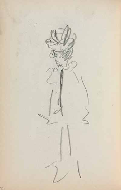 Italian Sketchbook: Standing Woman 34 View page 126, 1898-1899 by Maurice Brazil Prendergast