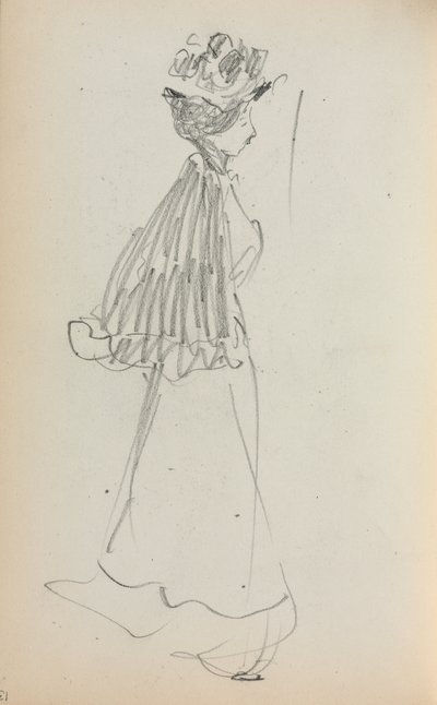 Italian Sketchbook: Standing Woman in profile by Maurice Brazil Prendergast
