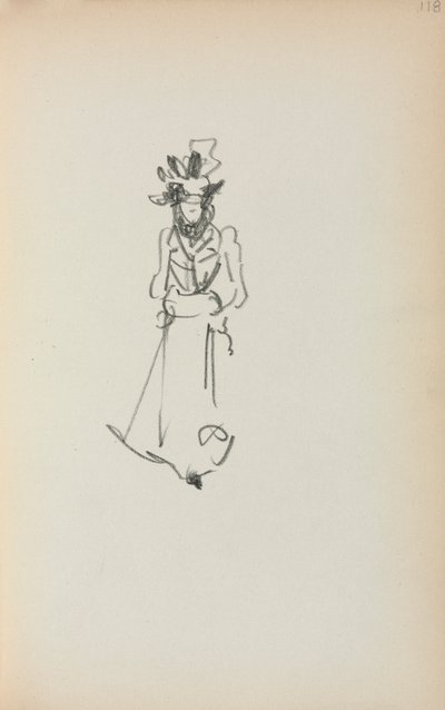 Italian Sketchbook: Standing Woman (page 118) by Maurice Brazil Prendergast