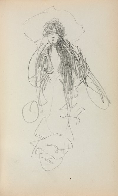 Italian Sketchbook: Standing Woman Page 219, 1898-1899 by Maurice Brazil Prendergast