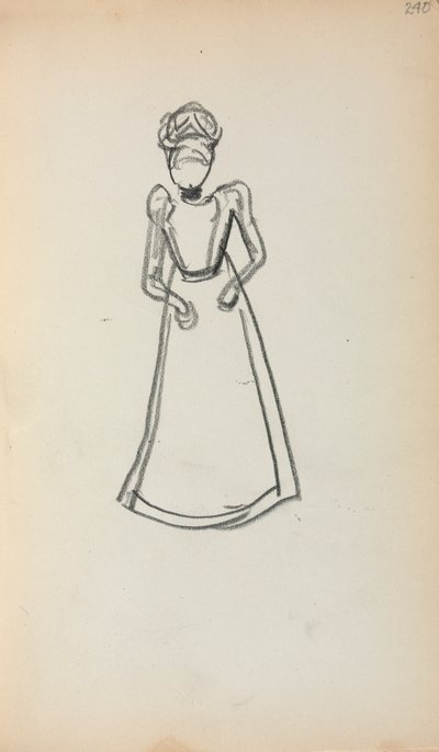 Italian Sketchbook: Standing Woman, page 240, 1898-1899 by Maurice Brazil Prendergast