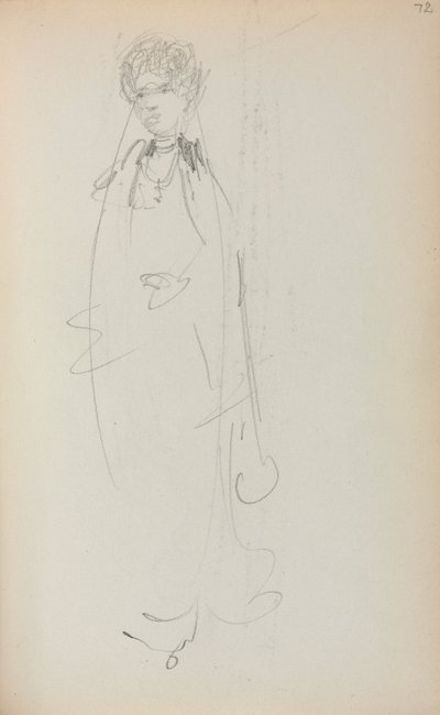 Italian Sketchbook: Standing Woman Page 72 by Maurice Brazil Prendergast