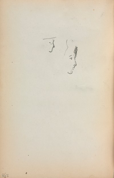 Italian Sketchbook: Two Profiles page 258, 1898-1899 by Maurice Brazil Prendergast