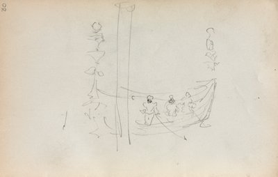 Italian Sketchbook: Venetian Boat, page 30, 1898-1899 by Maurice Brazil Prendergast