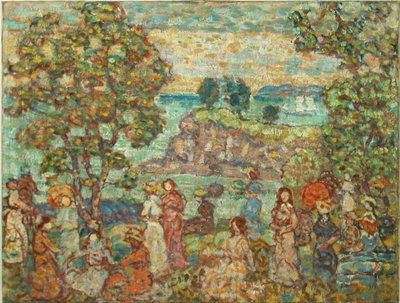 Landscape (Beach Scene) by Maurice Brazil Prendergast