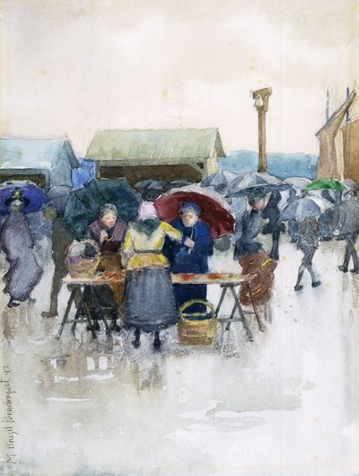 Rainy Day: The Fish Market by Maurice Brazil Prendergast