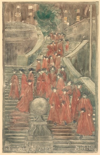The Spanish Steps by Maurice Brazil Prendergast