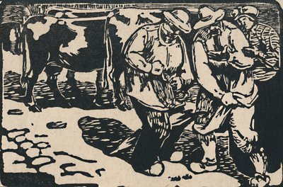 Market in Auvergne - From At the Foot of the Puys by Maurice Busset