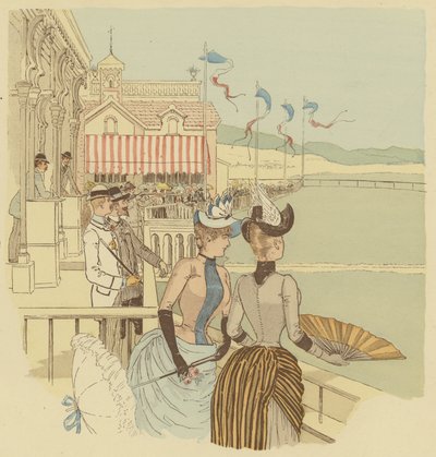 The crowd watching the pigeon shoot at La Condamine in Monte Carlo, Monaco by Maurice Charles Mathieu Bonvoisin
