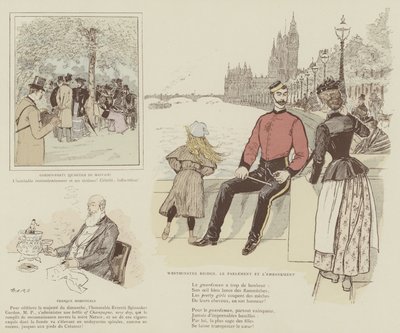 Illustration for The Life of London by Mars by Maurice Charles Mathieu Bonvoisin