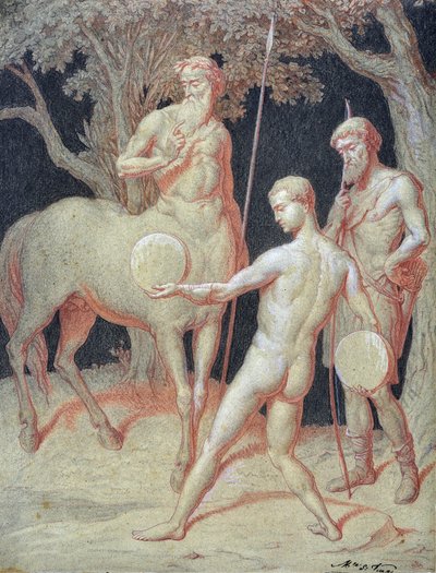 Education of Hercules by the Centaur Chiron by Maurice De Vaines