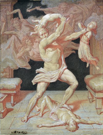 Hercules Made Mad by Hera Massacre His Children by Maurice De Vaines