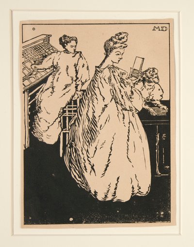 Les camelots de la Pensee (proof for title page) by Maurice Delcourt