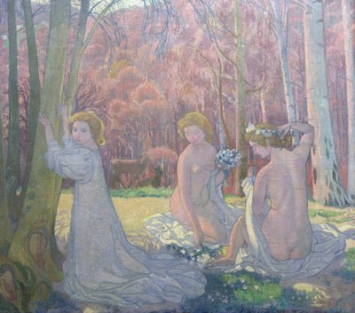 Figures in a Spring Landscape Sacred Grove, 1897 by Maurice Denis