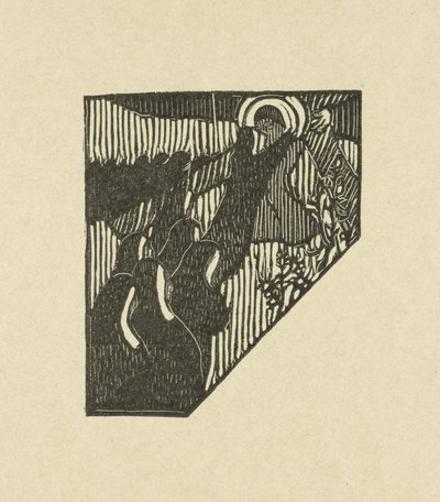 Illustration with Christ carrying the cross and nuns by a poem in the poetry collection Sagesse by Paul Verlaine (series title: The Trial) by Maurice Denis