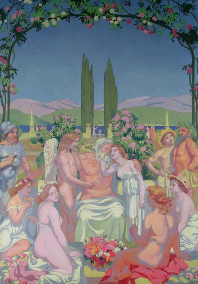 In the Presence of the Gods, Jupiter Grants Immortality to Psyche and Celebrates Her Marriage with Cupid by Maurice Denis