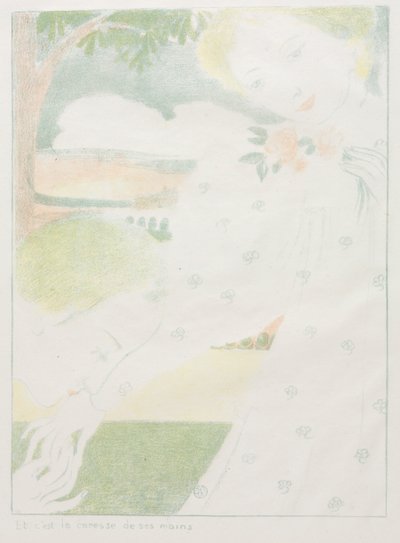 Love: Pl. 8, And It is the Caress of the Hands by Maurice Denis