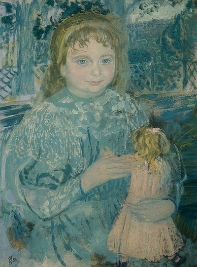 Girl with Doll (Portrait of Thérèse Watillaux) by Maurice Denis