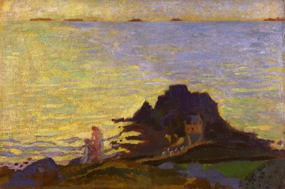 Mother and Child above a Rocky Outcrop by Maurice Denis