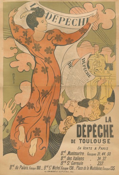 Poster for the newspaper La Dépêche de Toulouse, 1892 by Maurice Denis