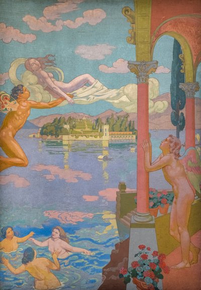 The Story of Psyche, Panel II. Zephyr Transporting Psyche to the Island of Delight by Maurice Denis