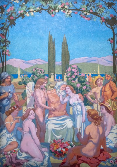 The Story of Psyche, Panel V. Jupiter Bestows Immortality on Psyche and Celebrates Her Marriage to Eros by Maurice Denis