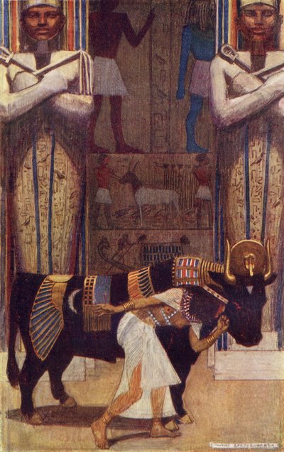 The Girl Wife and the Bata Bull from the Tale of The Peasant Who Became King, Illustration from 